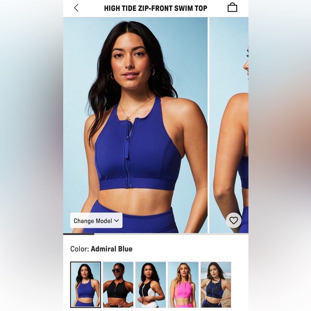 Fabletics High Tide Zip Front Bikini Set - image 3